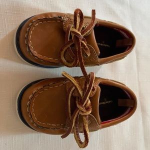 Faded Glory leather boat shoes size toddler 4